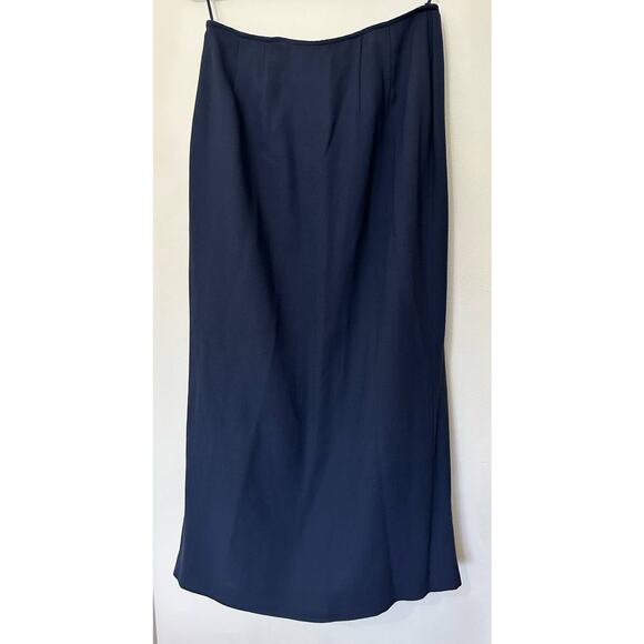NWT Casual Corner Maxi Skirt Blue Size 8 - Picture 3 of 6